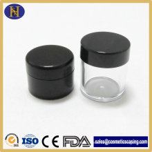 Customize Cosmetic Container Plastic Jars with Black Cap